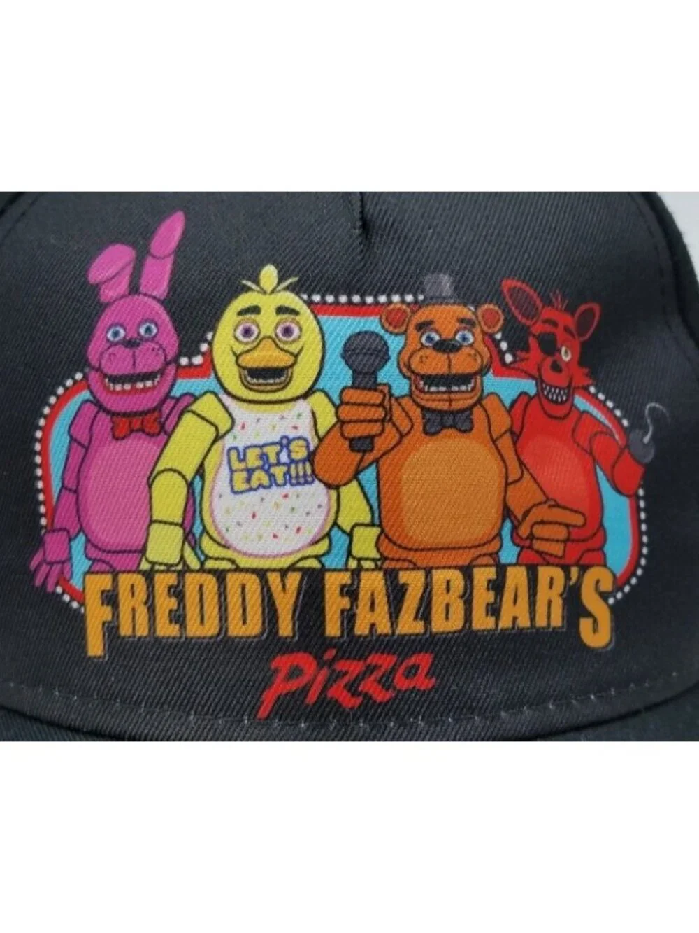 Five Nights at Freddy's Black Freddy Fazbear's Pizza Youth Snapback Hat Cap